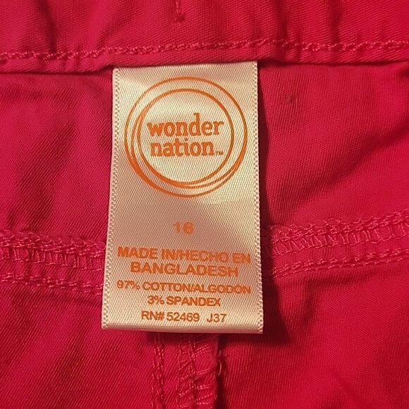 Bundle of 2 Girls Shorts. Jean Blue Cherokee & Pink Wonder Nation. Size Large & - Picture 6 of 7